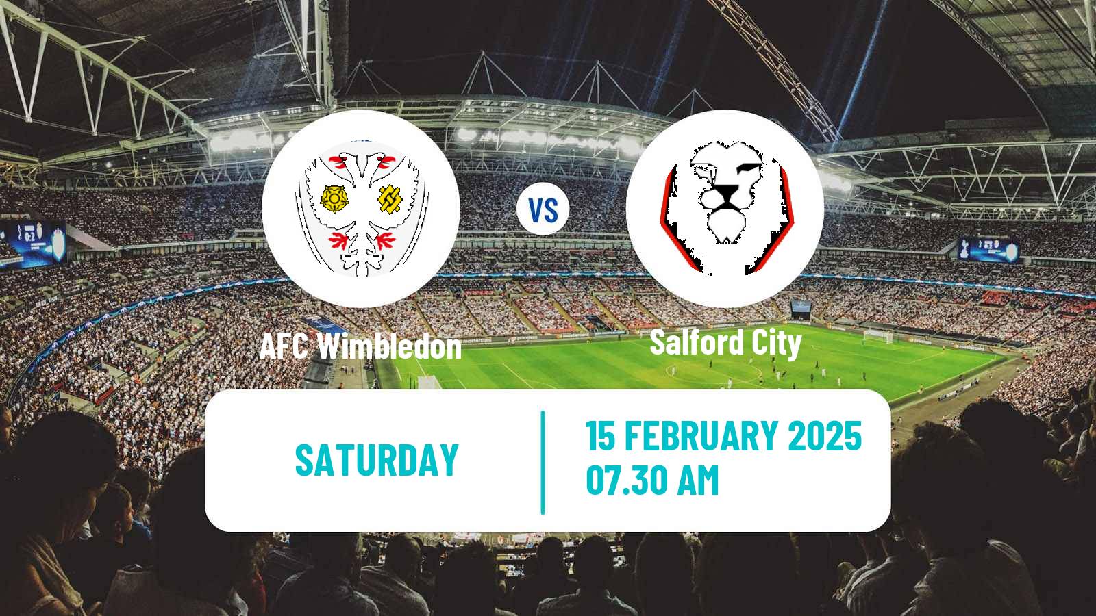 Soccer English League Two AFC Wimbledon - Salford City