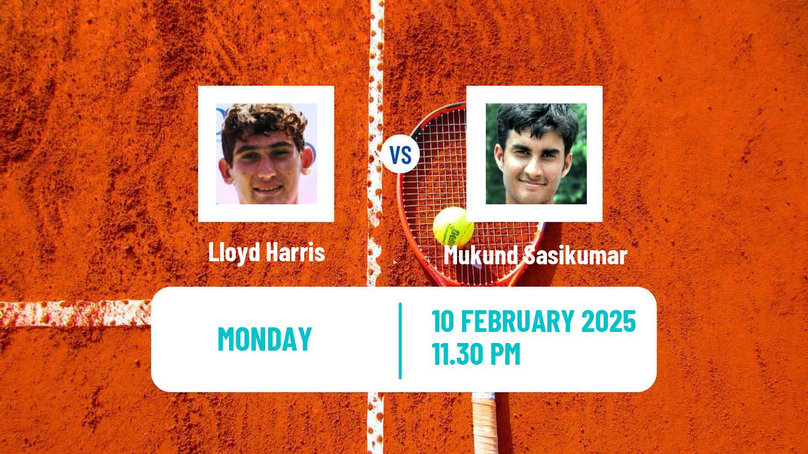 Tennis New Delhi Challenger Men Lloyd Harris - Mukund Sasikumar