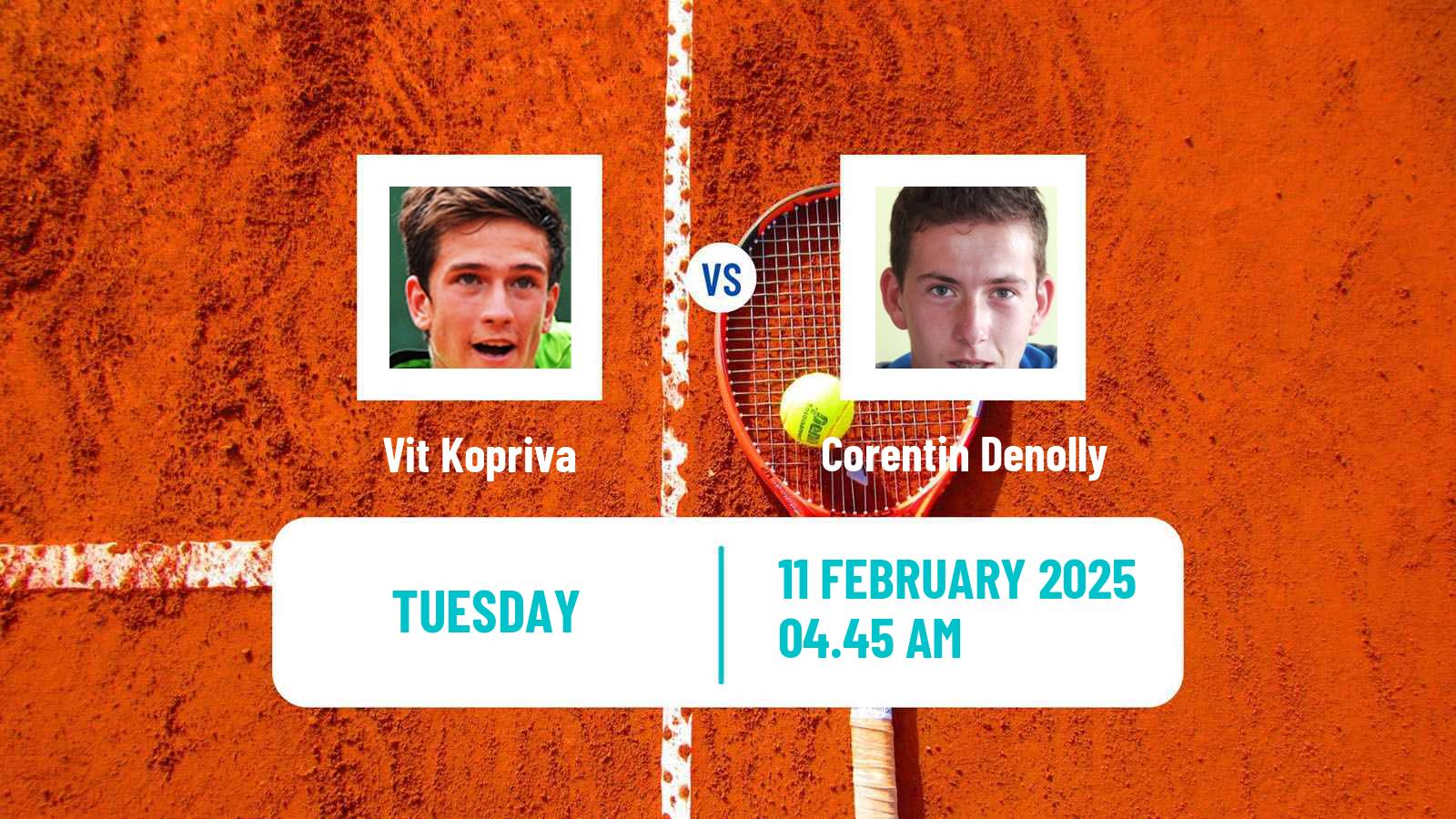 Tennis New Delhi Challenger Men Vit Kopriva - Corentin Denolly