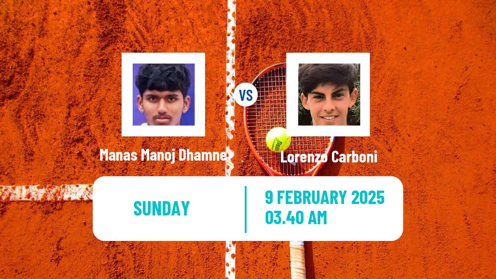 Tennis ITF M15 Monastir 5 Men Manas Manoj Dhamne - Lorenzo Carboni