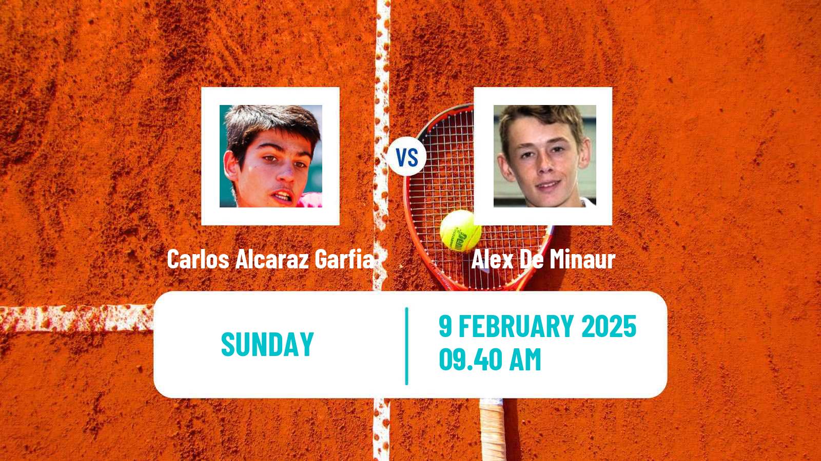 Tennis ATP Rotterdam Carlos Alcaraz Garfia - Alex De Minaur