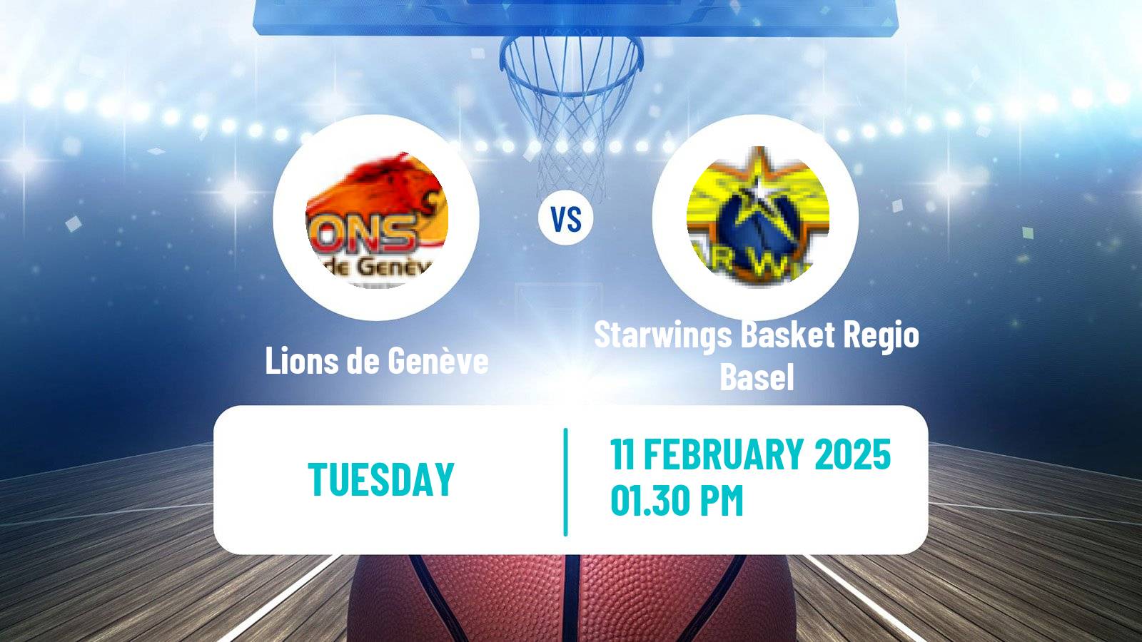 Basketball Swiss SB League Basketball Lions de Genève - Starwings Basket Regio Basel