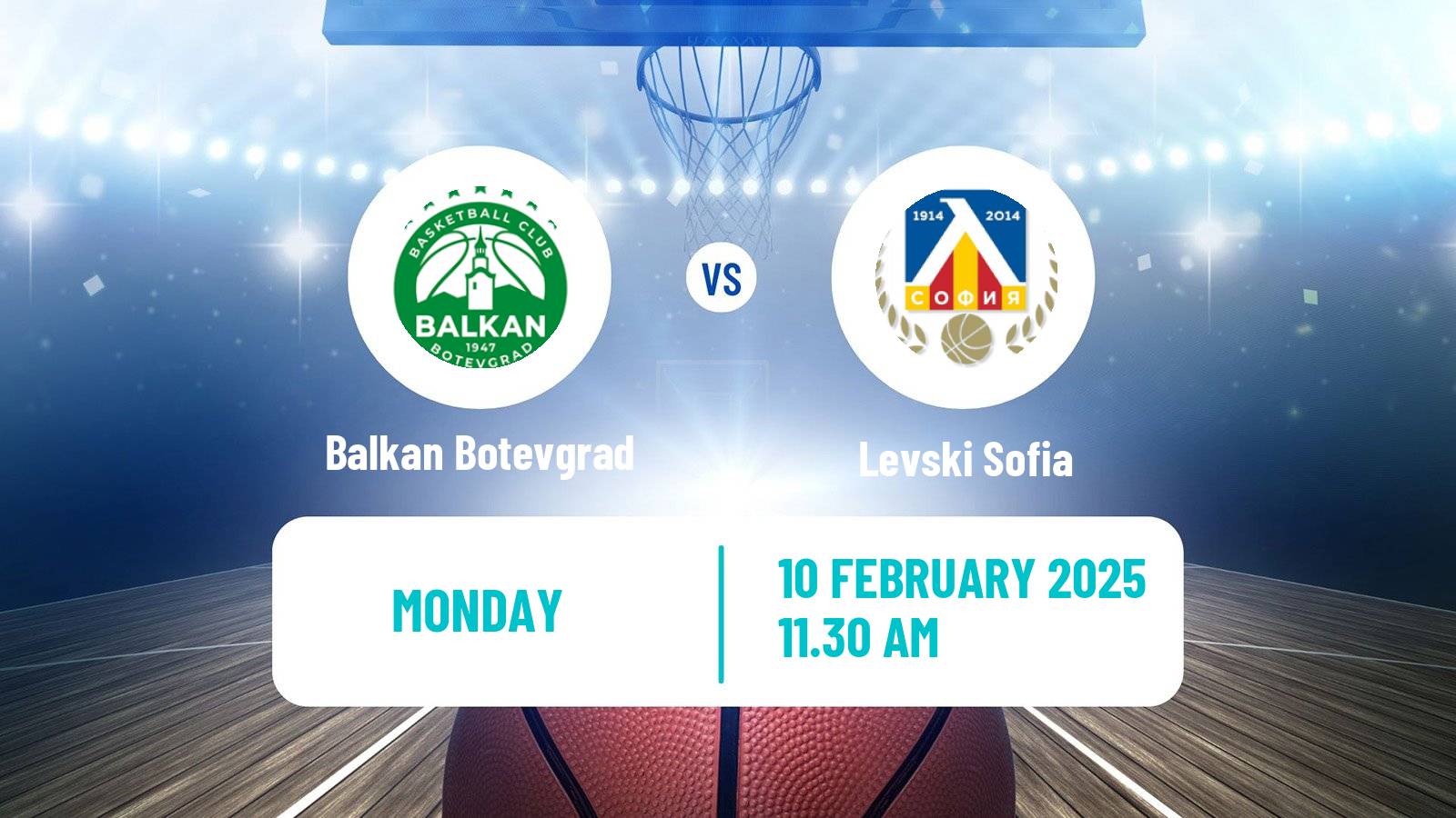 Basketball Bulgarian NBL Balkan Botevgrad - Levski Sofia