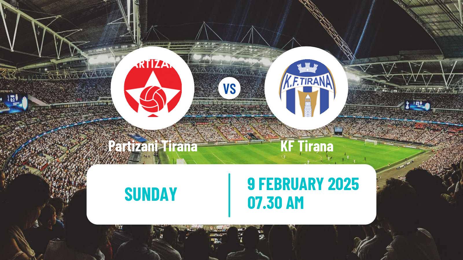 Soccer Albanian Super League Partizani Tirana - Tirana