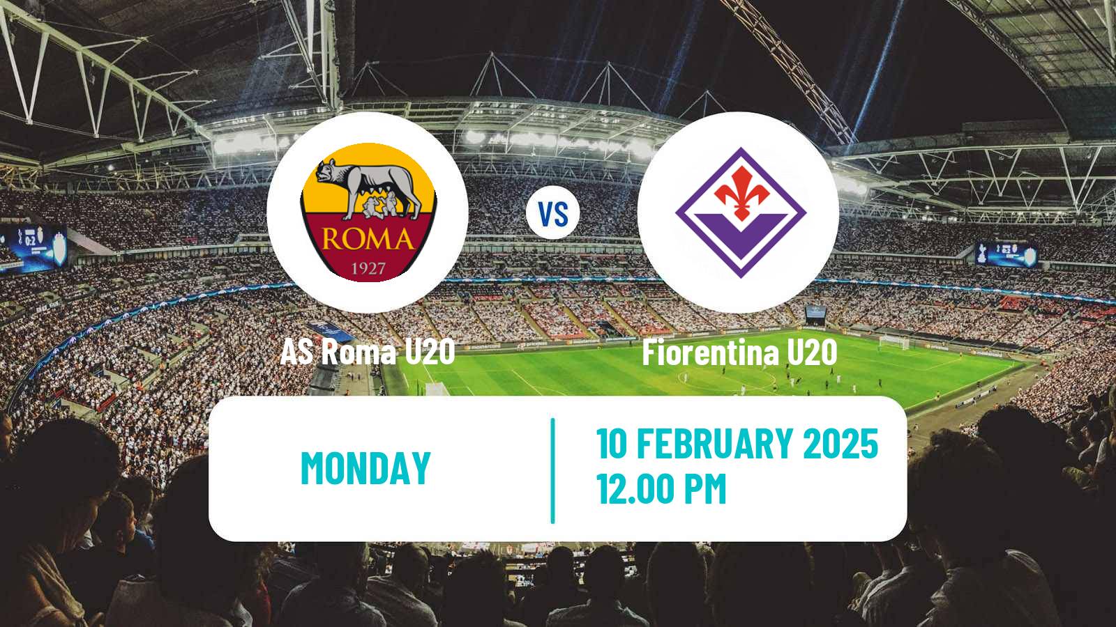 Soccer Italian Primavera 1 Roma U20 - Fiorentina U20