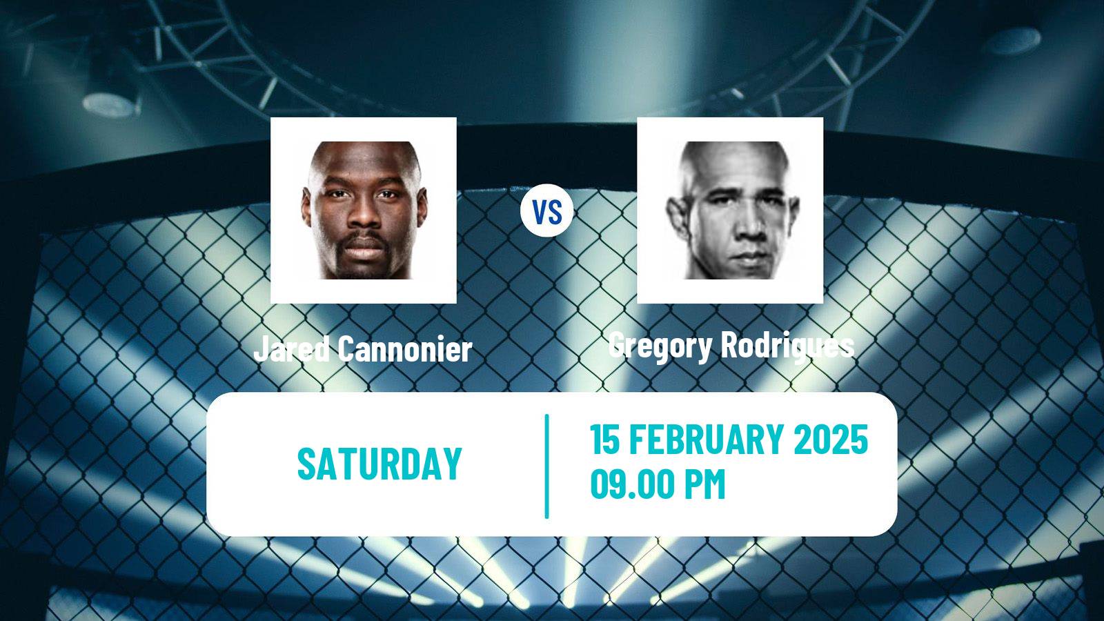 MMA Middleweight UFC Men Jared Cannonier - Gregory Rodrigues