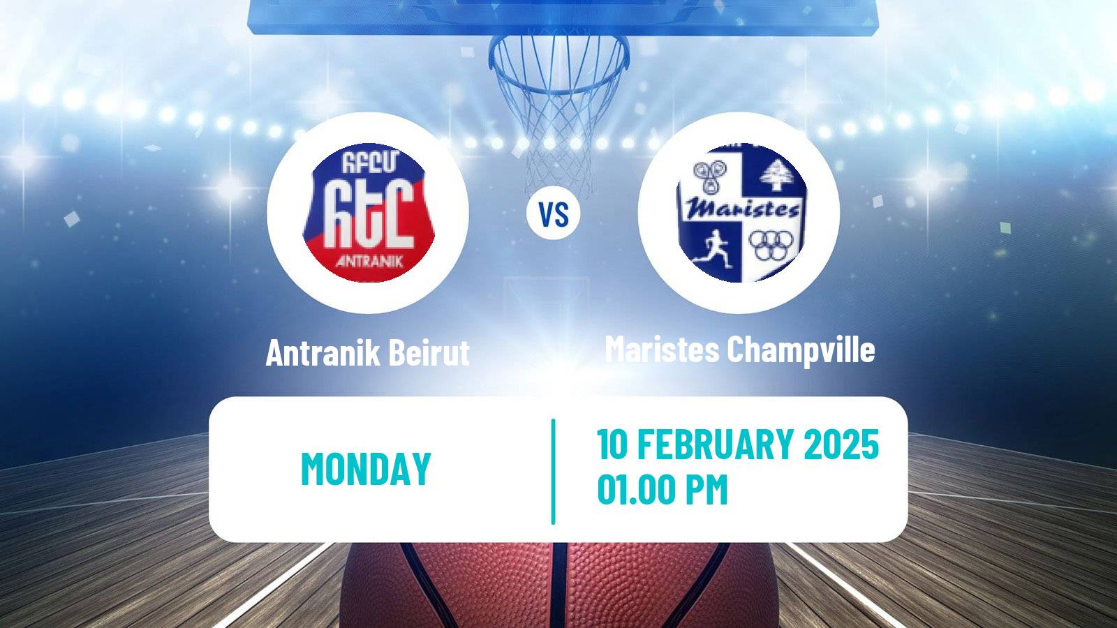 Basketball Lebanese Division 1 Basketball Antranik Beirut - Maristes Champville