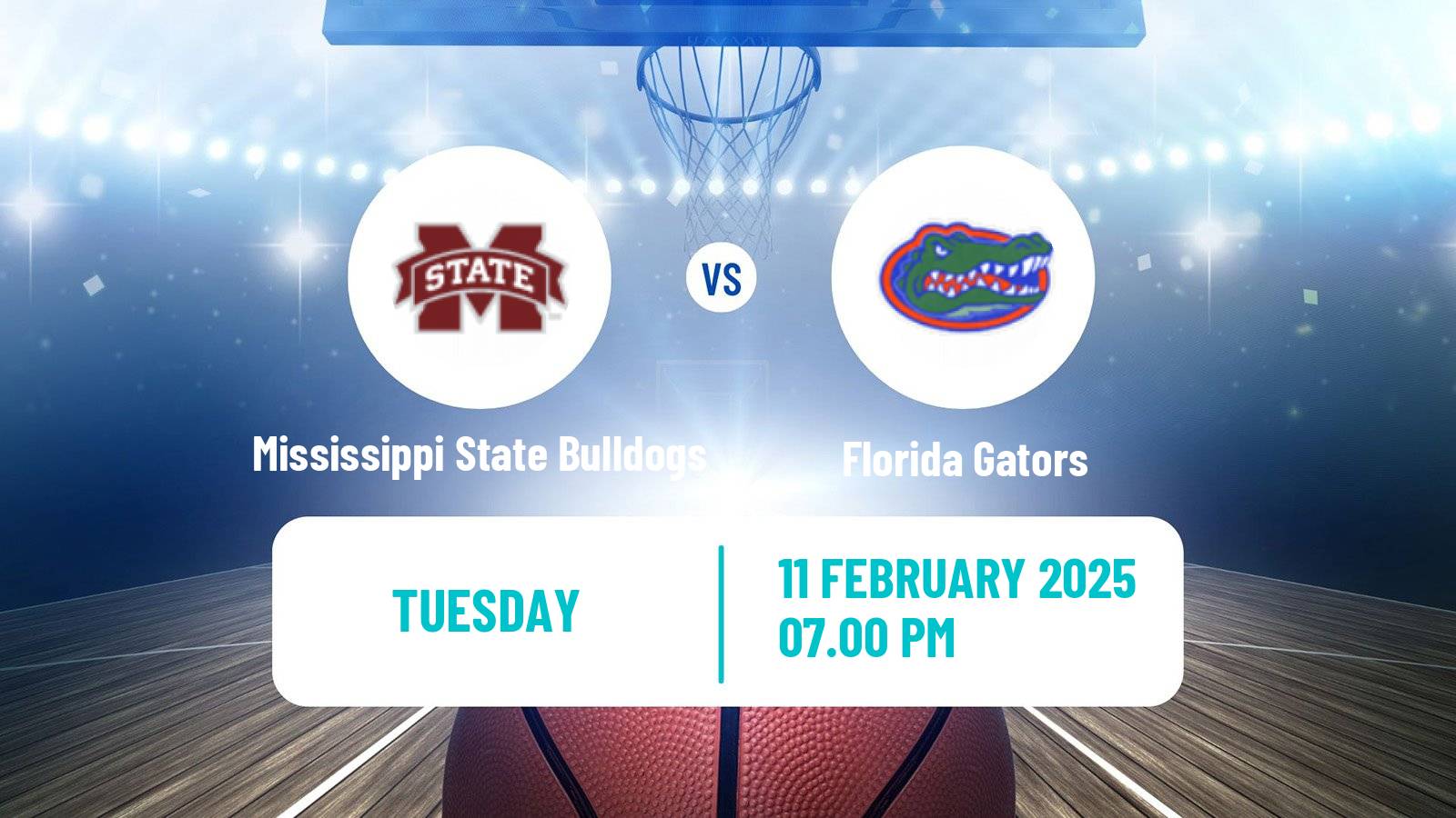 Basketball NCAA College Basketball Mississippi State Bulldogs - Florida Gators