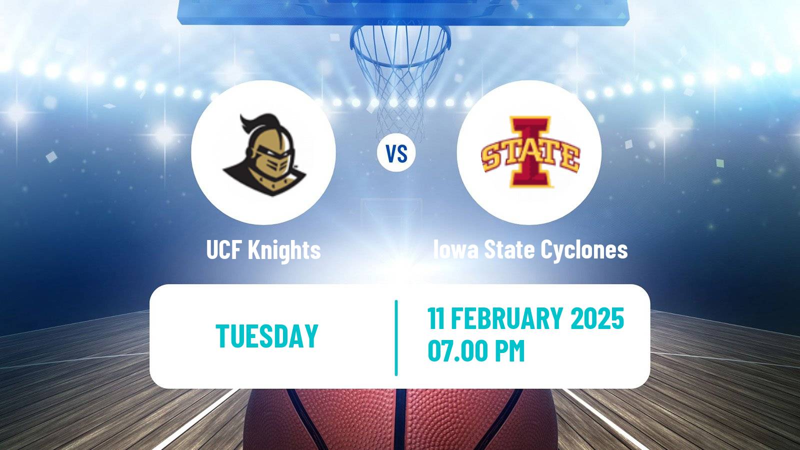 Basketball NCAA College Basketball UCF Knights - Iowa State Cyclones