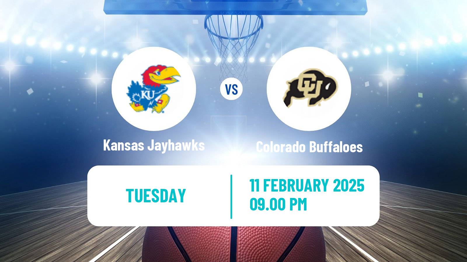 Basketball NCAA College Basketball Kansas Jayhawks - Colorado Buffaloes