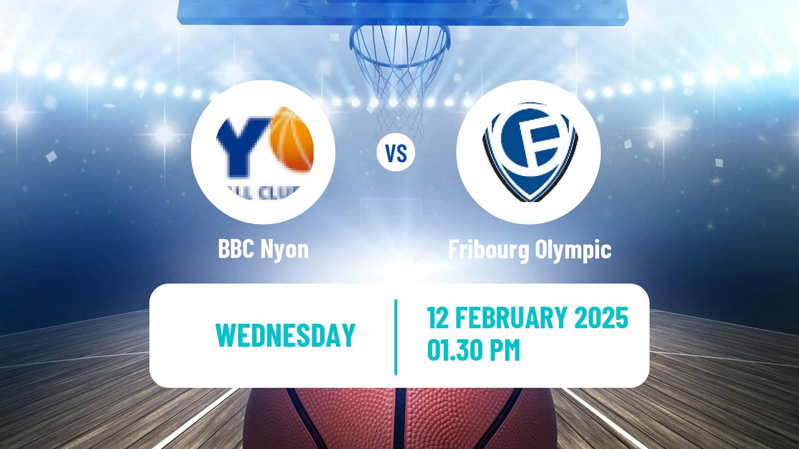 Basketball Swiss SB League Basketball BBC Nyon - Fribourg Olympic