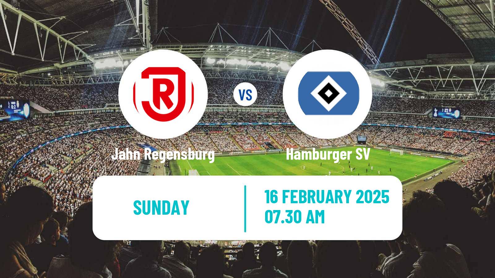 Soccer German 2 Bundesliga Jahn Regensburg - Hamburger SV