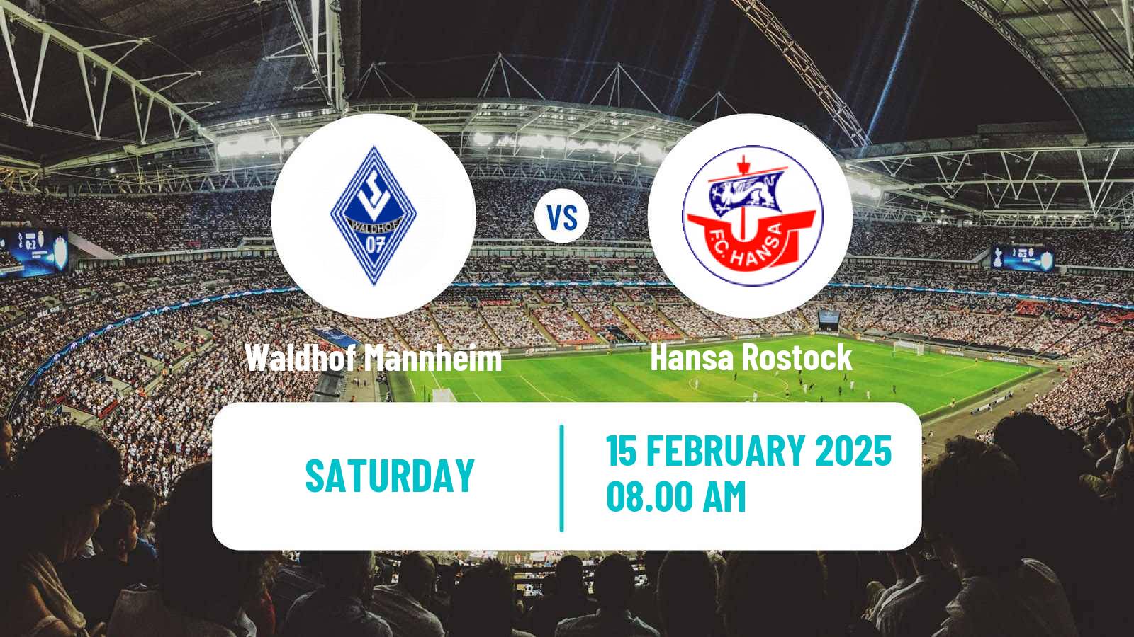 Soccer German 3 Bundesliga Waldhof Mannheim - Hansa Rostock