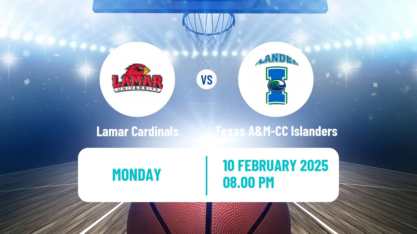 Basketball NCAA College Basketball Lamar Cardinals - Texas A&M-CC Islanders