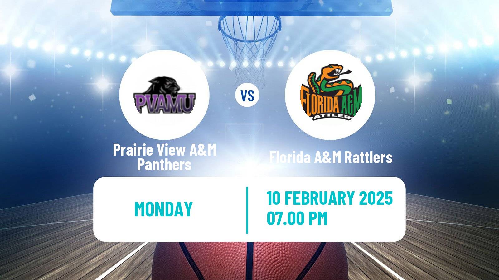 Basketball NCAA College Basketball Prairie View A&M Panthers - Florida A&M Rattlers