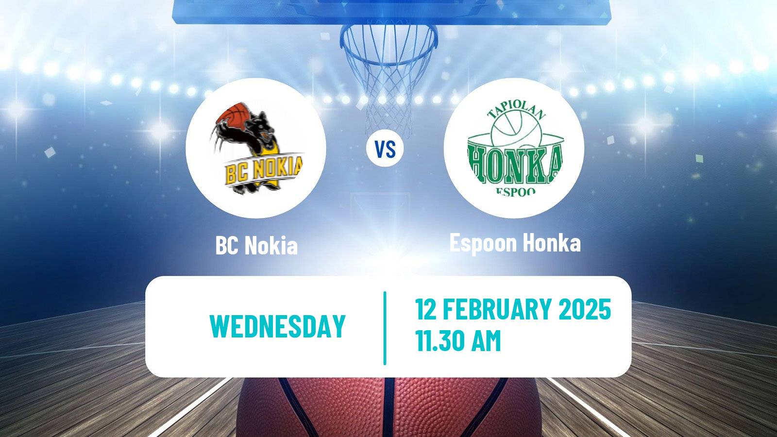 Basketball Finnish Korisliiga BC Nokia - Espoon Honka