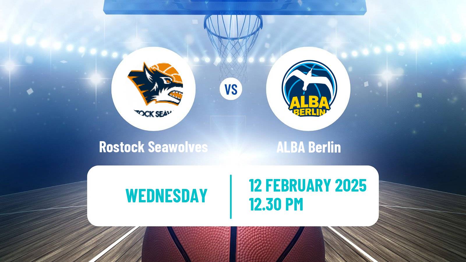 Basketball German BBL Rostock Seawolves - ALBA Berlin