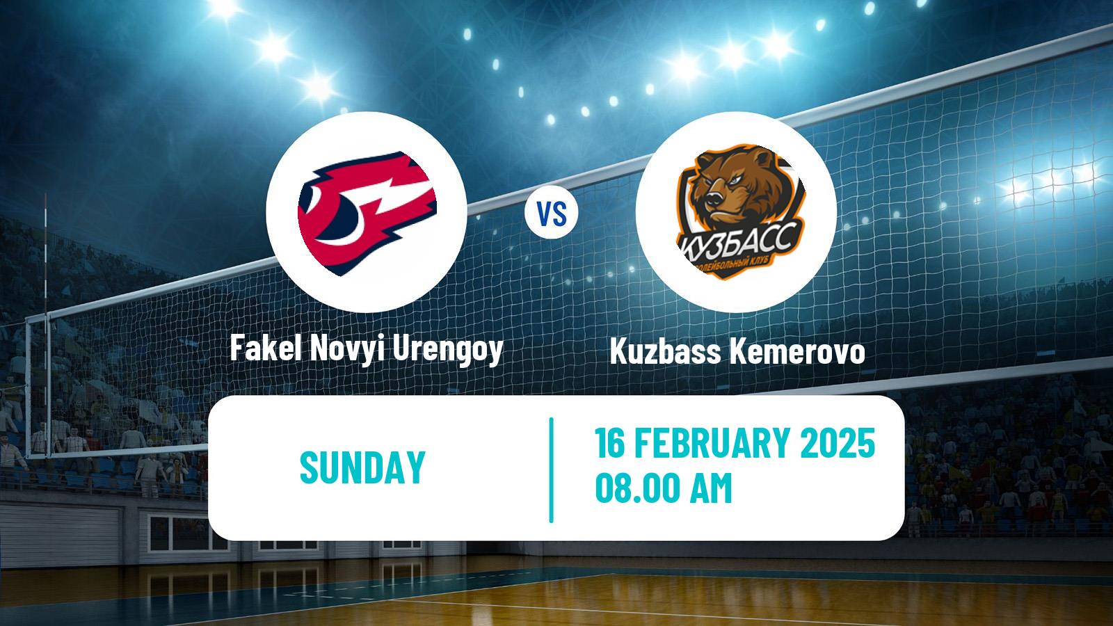 Volleyball Russian Super League Volleyball Fakel Novyi Urengoy - Kuzbass Kemerovo