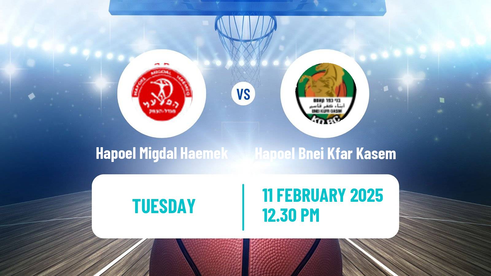 Basketball Israeli Liga Leumit Basketball Hapoel Migdal Haemek - Hapoel Bnei Kfar Kasem