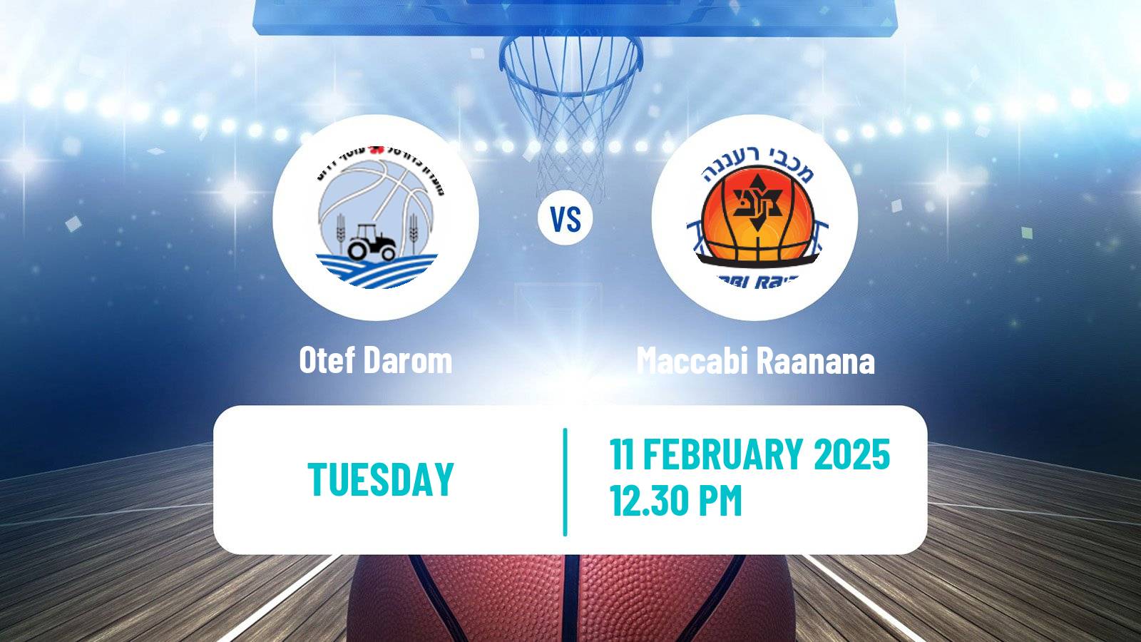 Basketball Israeli Liga Leumit Basketball Otef Darom - Maccabi Raanana