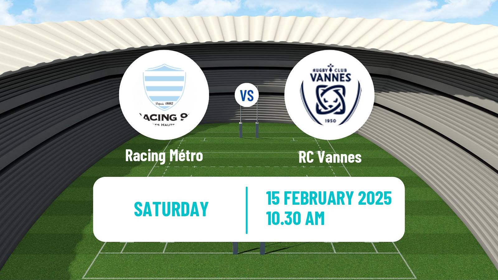 Rugby union French Top 14 Racing Métro - Vannes