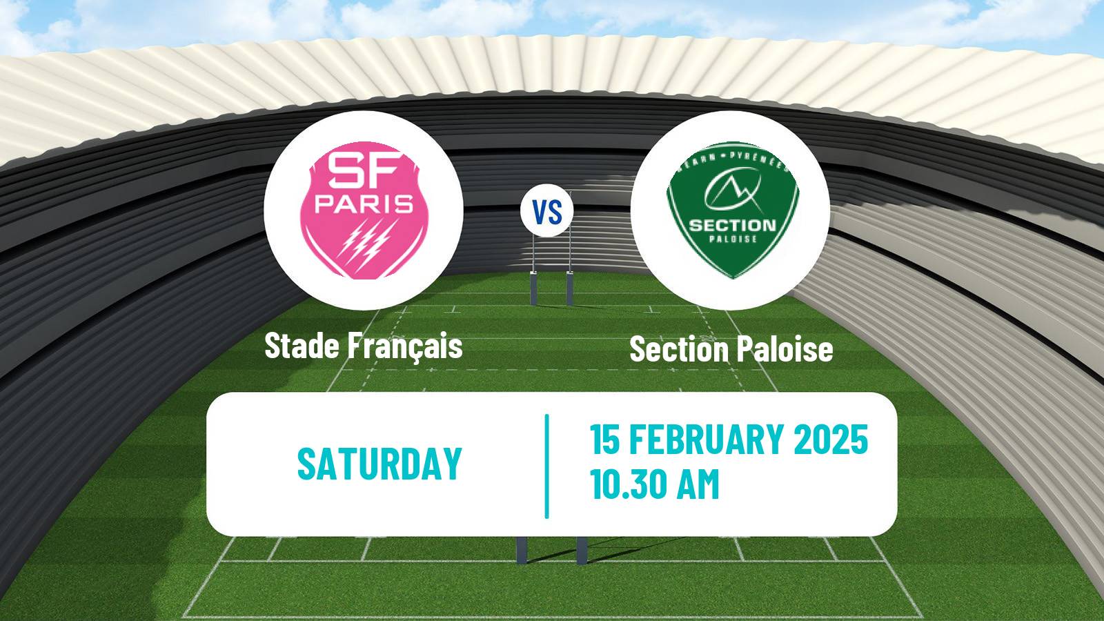 Rugby union French Top 14 Stade Français - Section Paloise