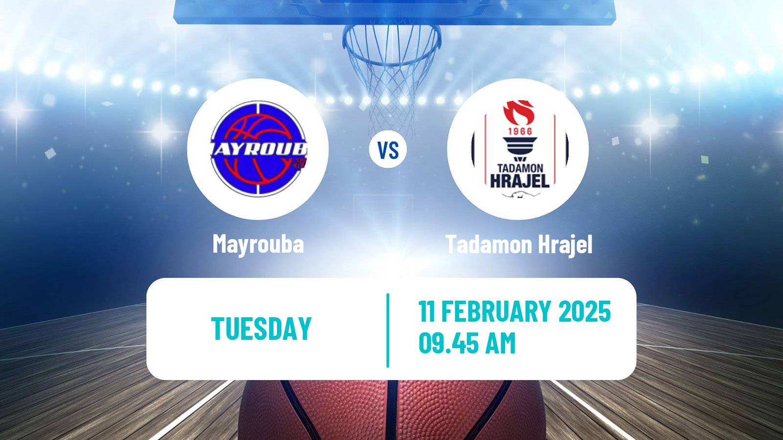 Basketball Lebanese Division 1 Basketball Mayrouba - Tadamon Hrajel