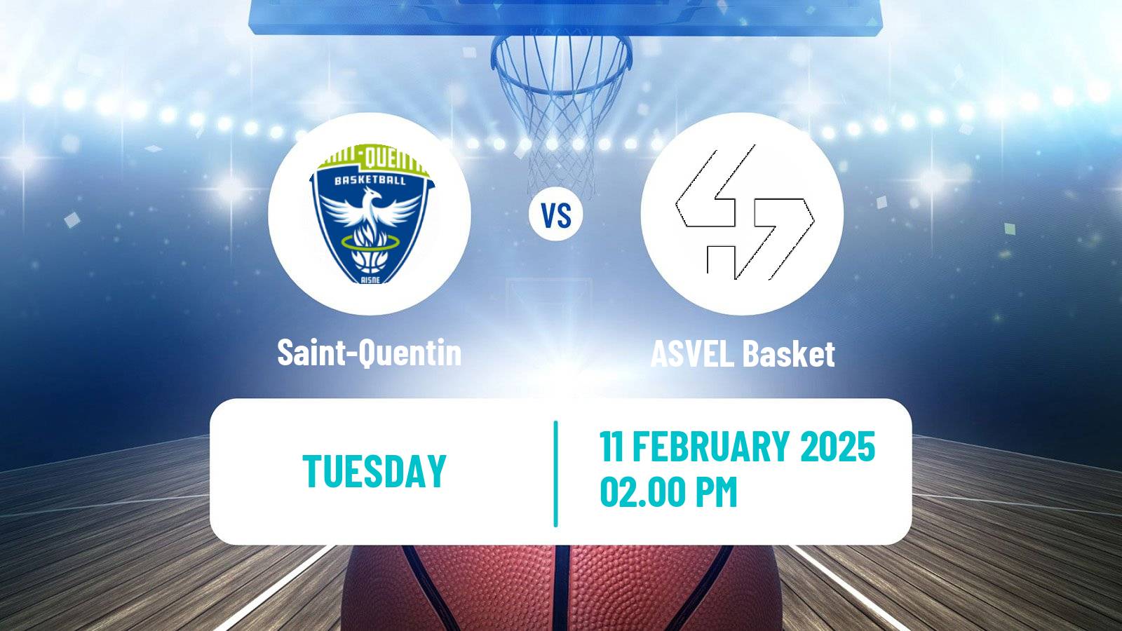 Basketball French Cup Basketball Saint-Quentin - ASVEL Basket