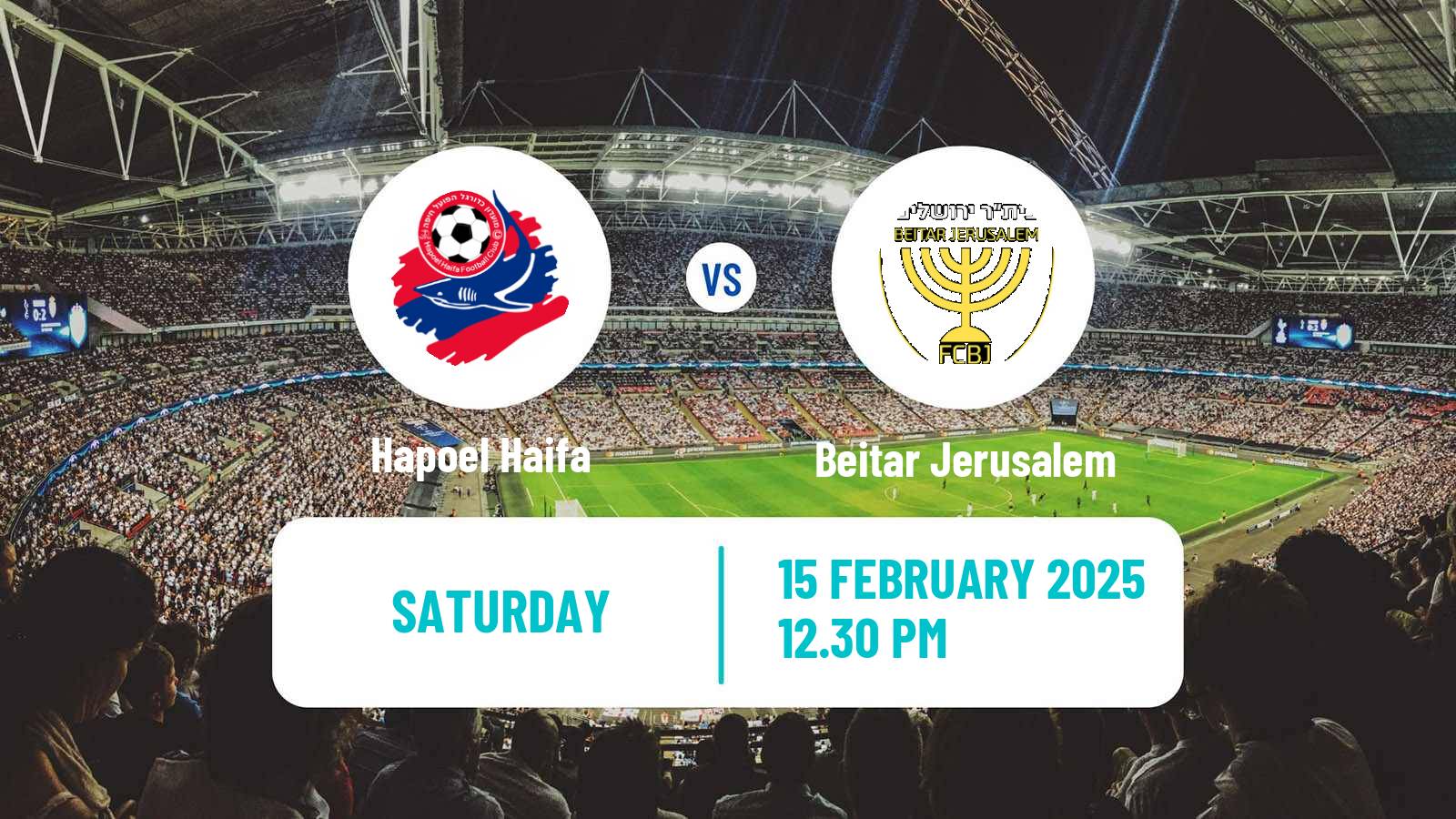 Soccer Israeli Ligat haAl Hapoel Haifa - Beitar Jerusalem