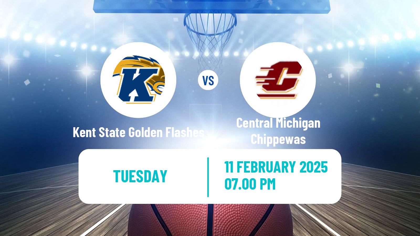 Basketball NCAA College Basketball Kent State Golden Flashes - Central Michigan Chippewas