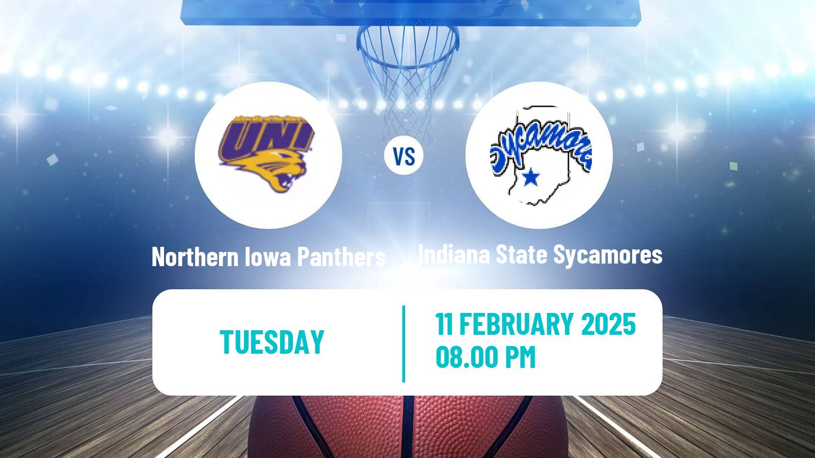 Basketball NCAA College Basketball Northern Iowa Panthers - Indiana State Sycamores