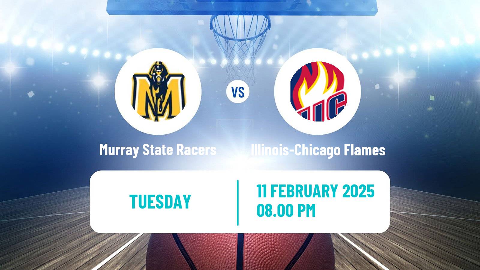 Basketball NCAA College Basketball Murray State Racers - Illinois-Chicago Flames