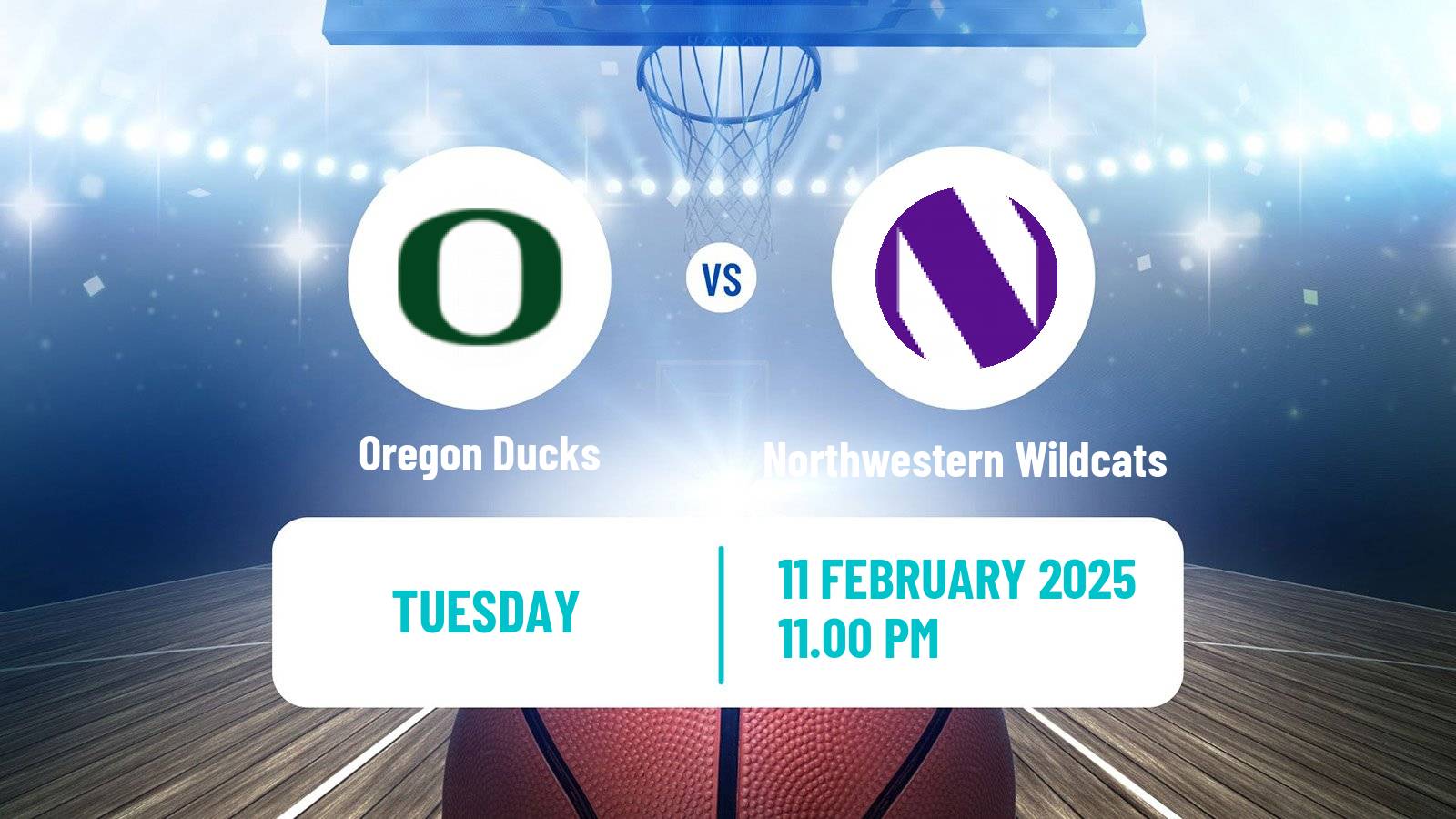 Basketball NCAA College Basketball Oregon Ducks - Northwestern Wildcats