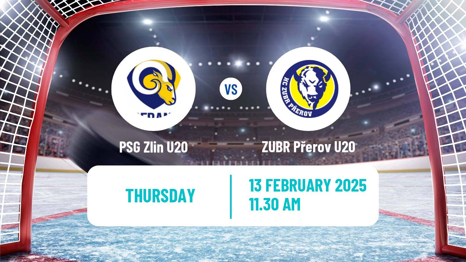 Hockey Czech ELJ Zlin U20 - ZUBR Přerov U20