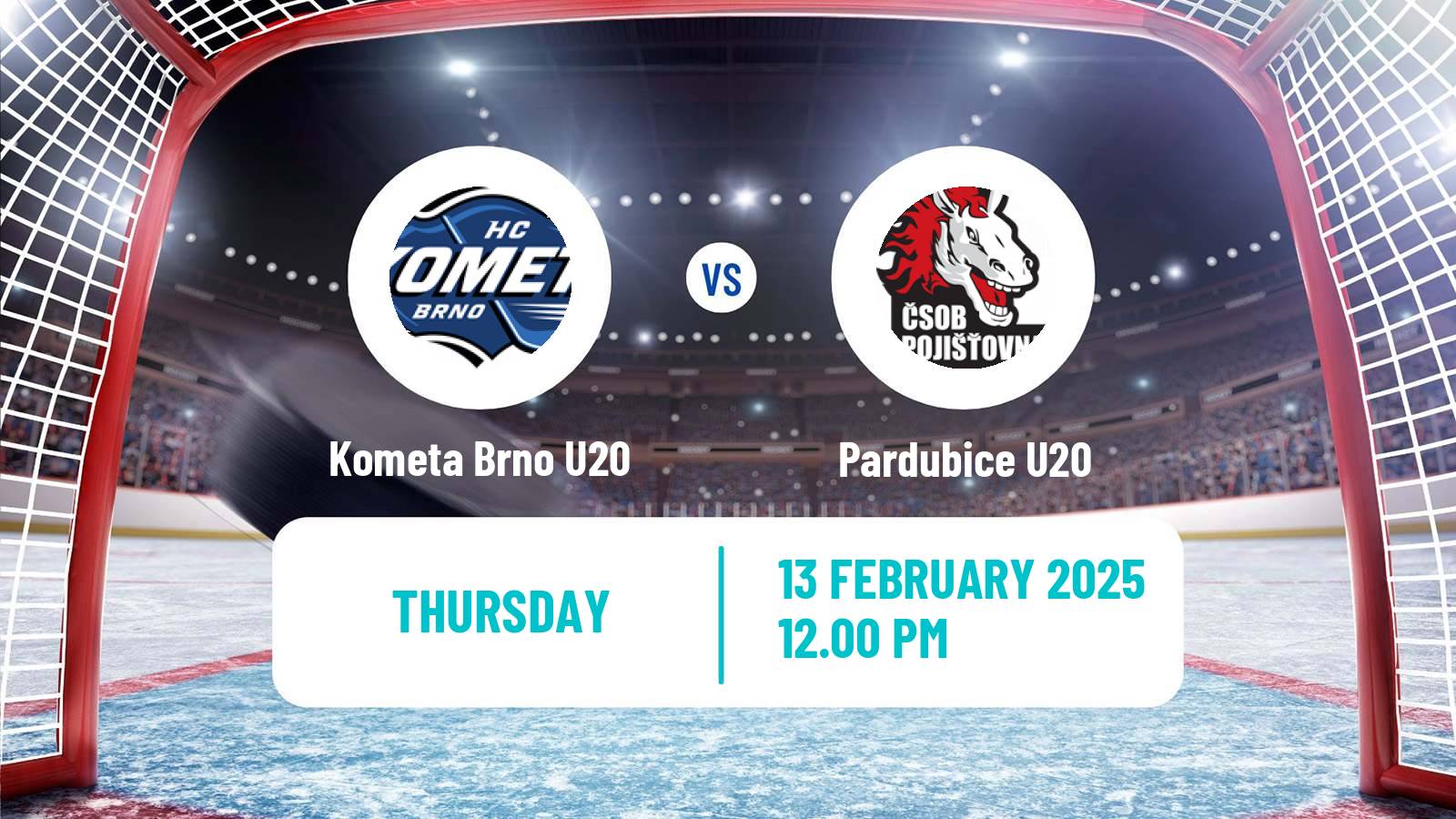 Hockey Czech ELJ Kometa Brno U20 - Pardubice U20