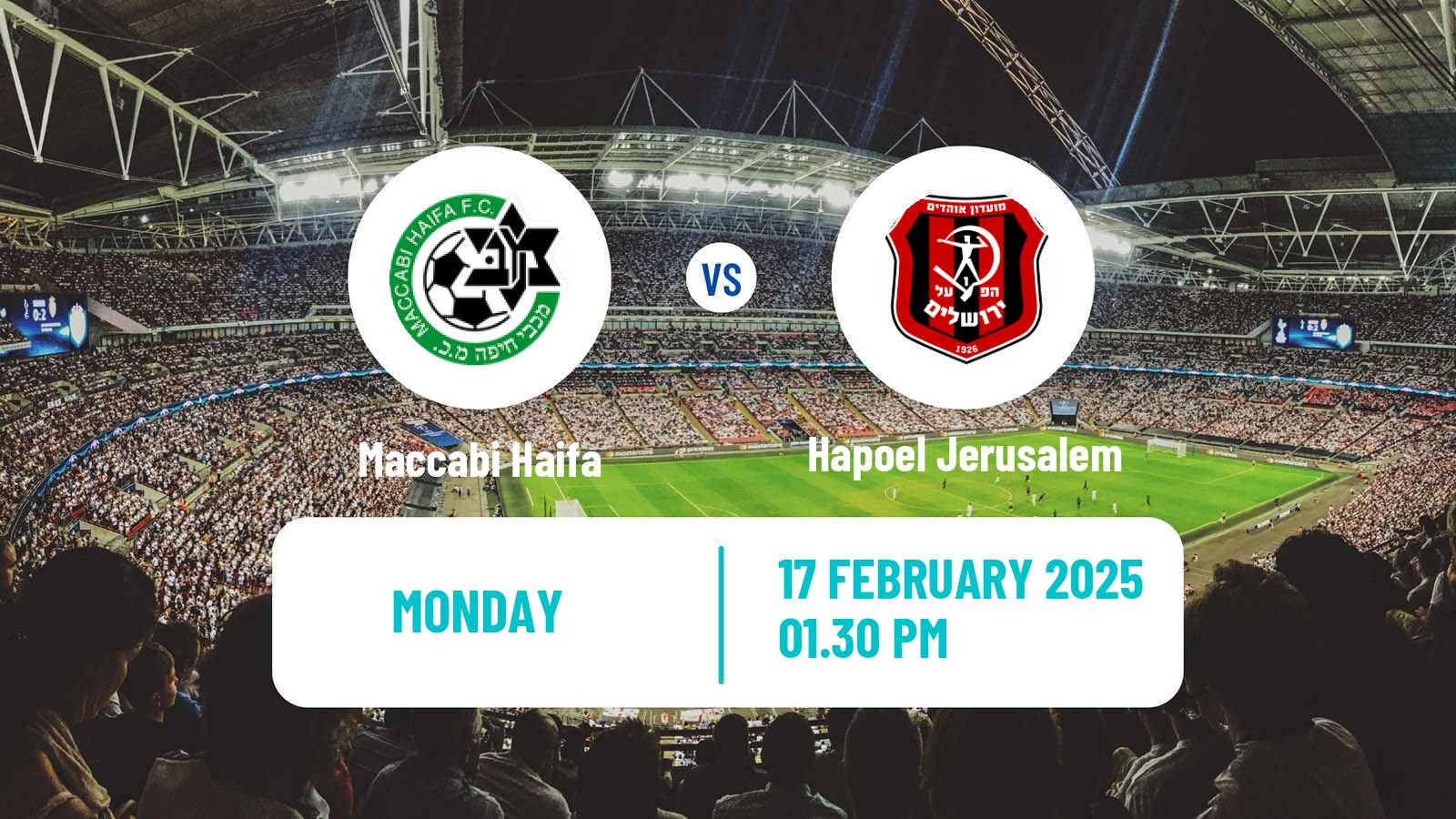 Soccer Israeli Ligat haAl Maccabi Haifa - Hapoel Jerusalem