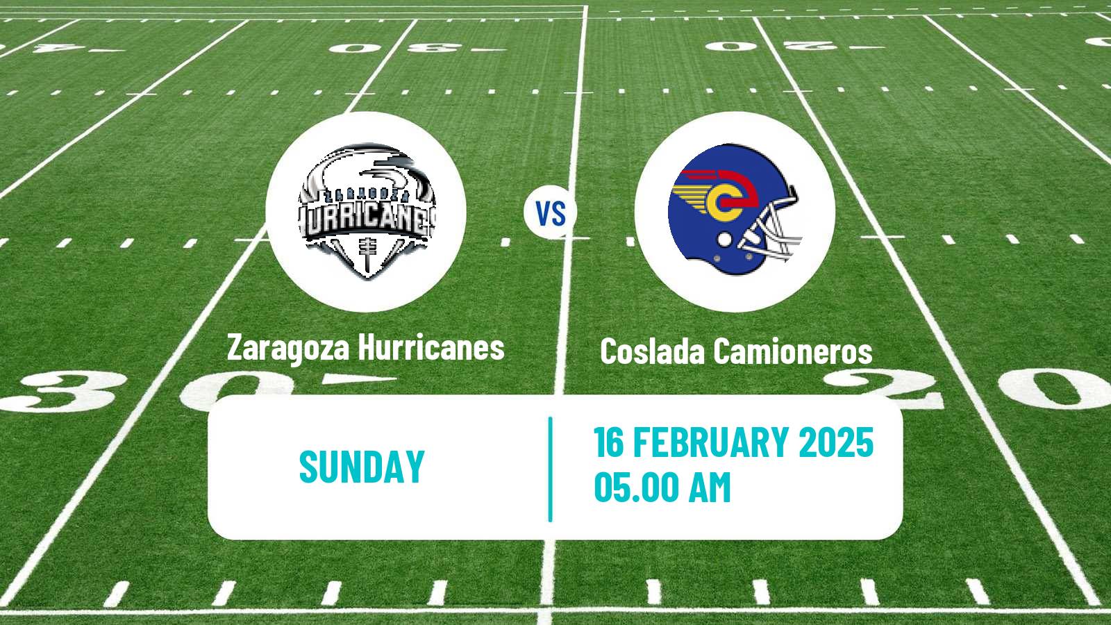 American football Spanish LNFA Serie A Zaragoza Hurricanes - Coslada Camioneros