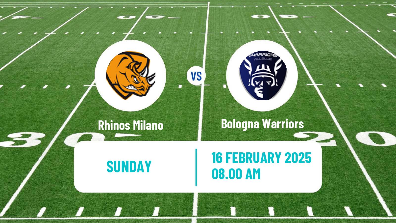 American football Italian IFL Rhinos Milano - Bologna Warriors