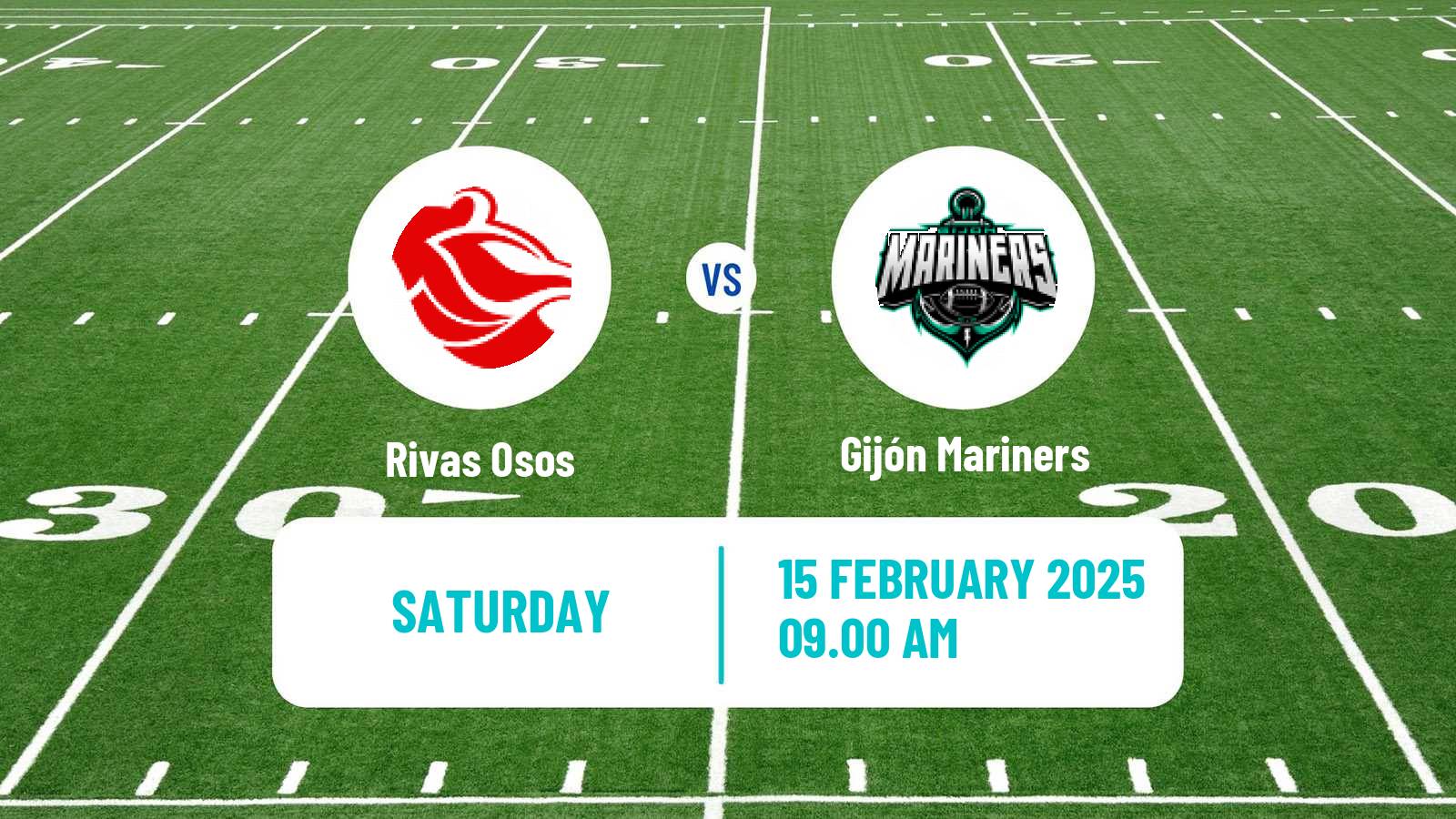 American football Spanish LNFA Serie A Rivas Osos - Gijón Mariners