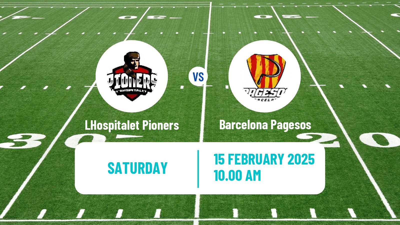 American football Spanish LNFA Serie A LHospitalet Pioners - Barcelona Pagesos