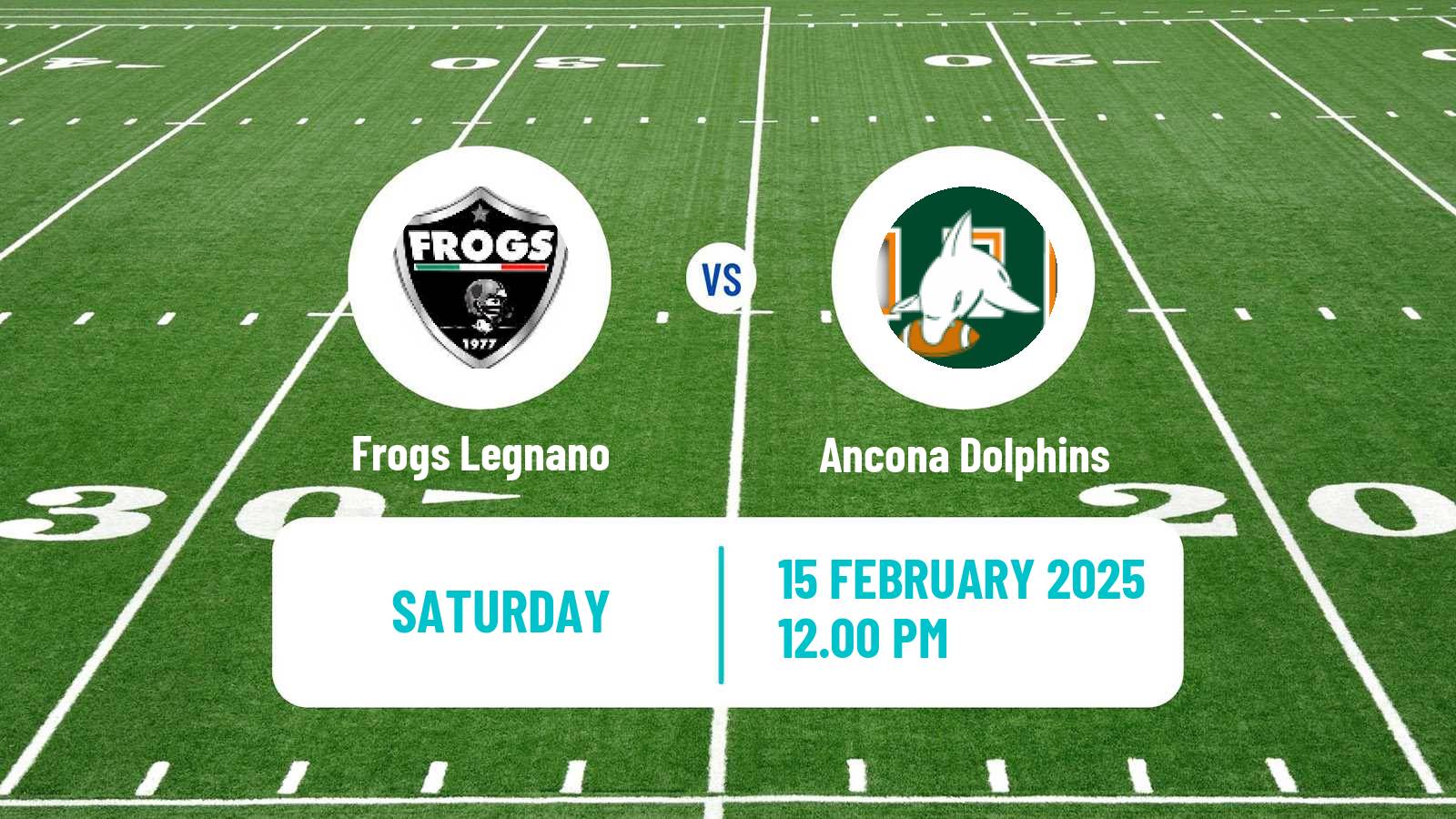 American football Italian IFL Frogs Legnano - Ancona Dolphins