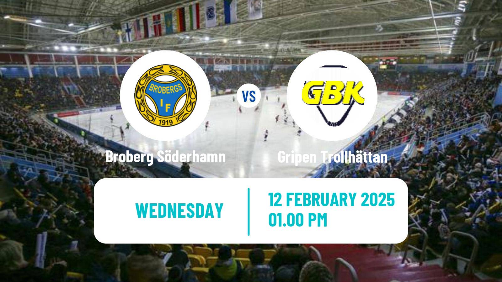 Bandy Swedish Elitserien Bandy Broberg Söderhamn - Gripen Trollhättan