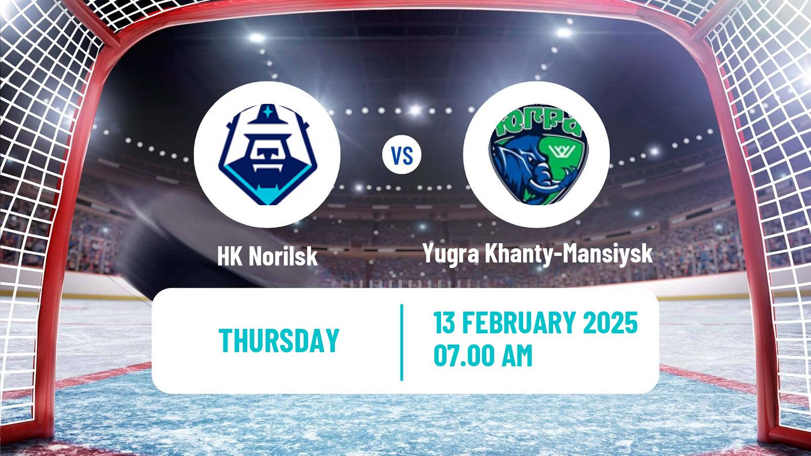 Hockey VHL Norilsk - Yugra Khanty-Mansiysk