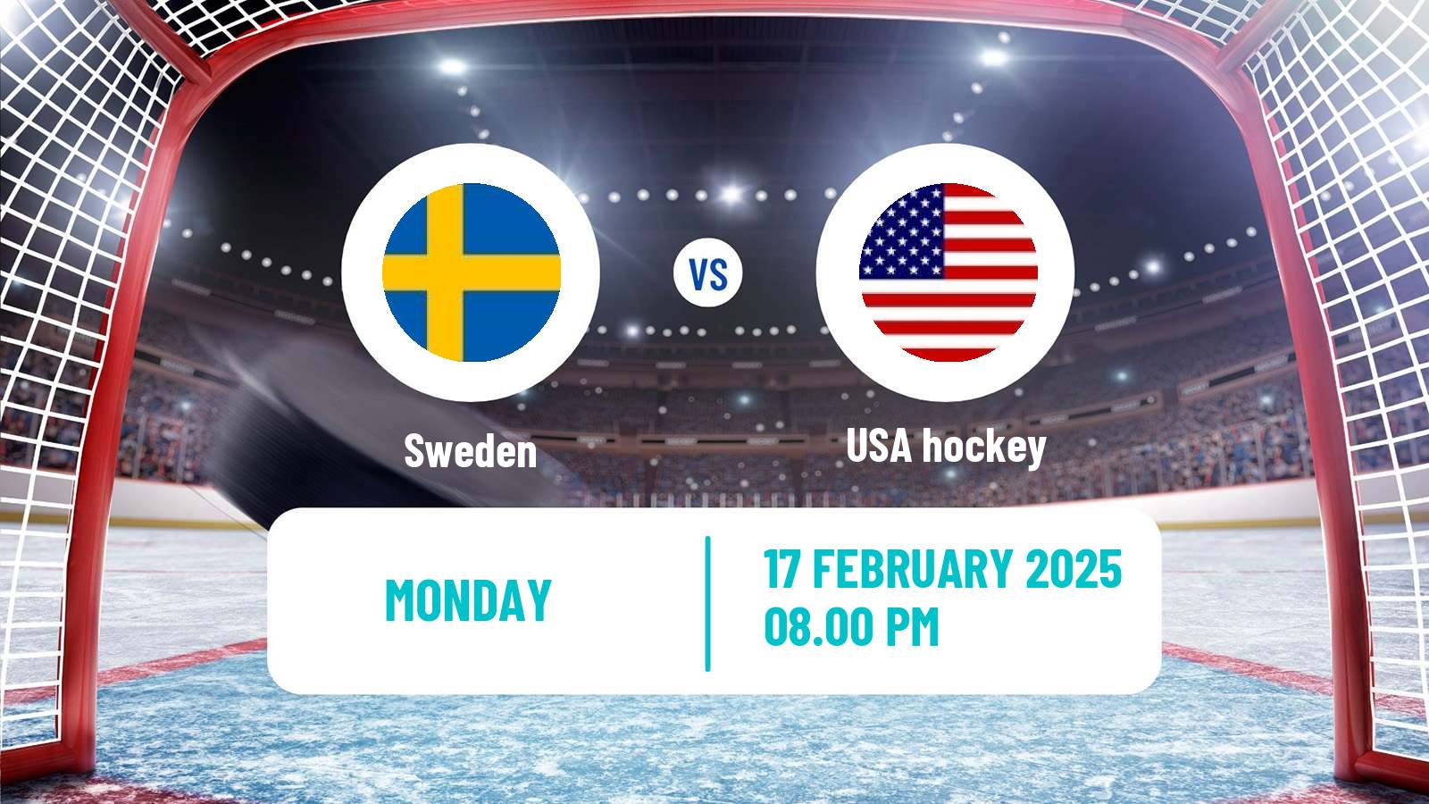 Hockey NHL 4 Nations Face Off USA - Sweden