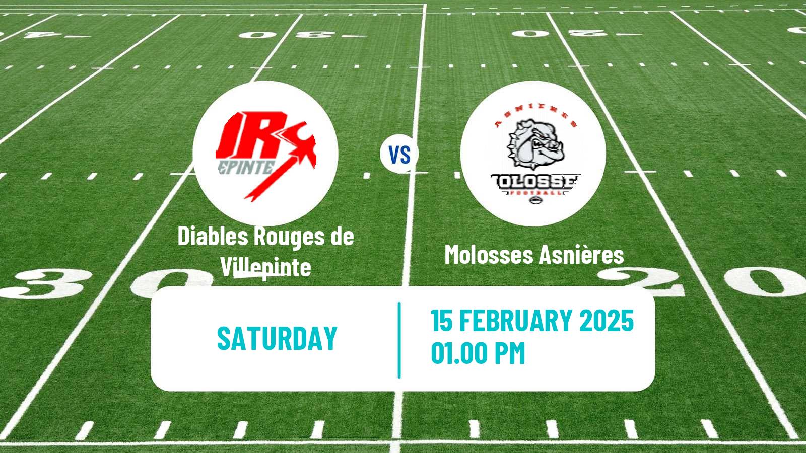 American football French Championnat Elite American Football Diables Rouges de Villepinte - Molosses Asnières