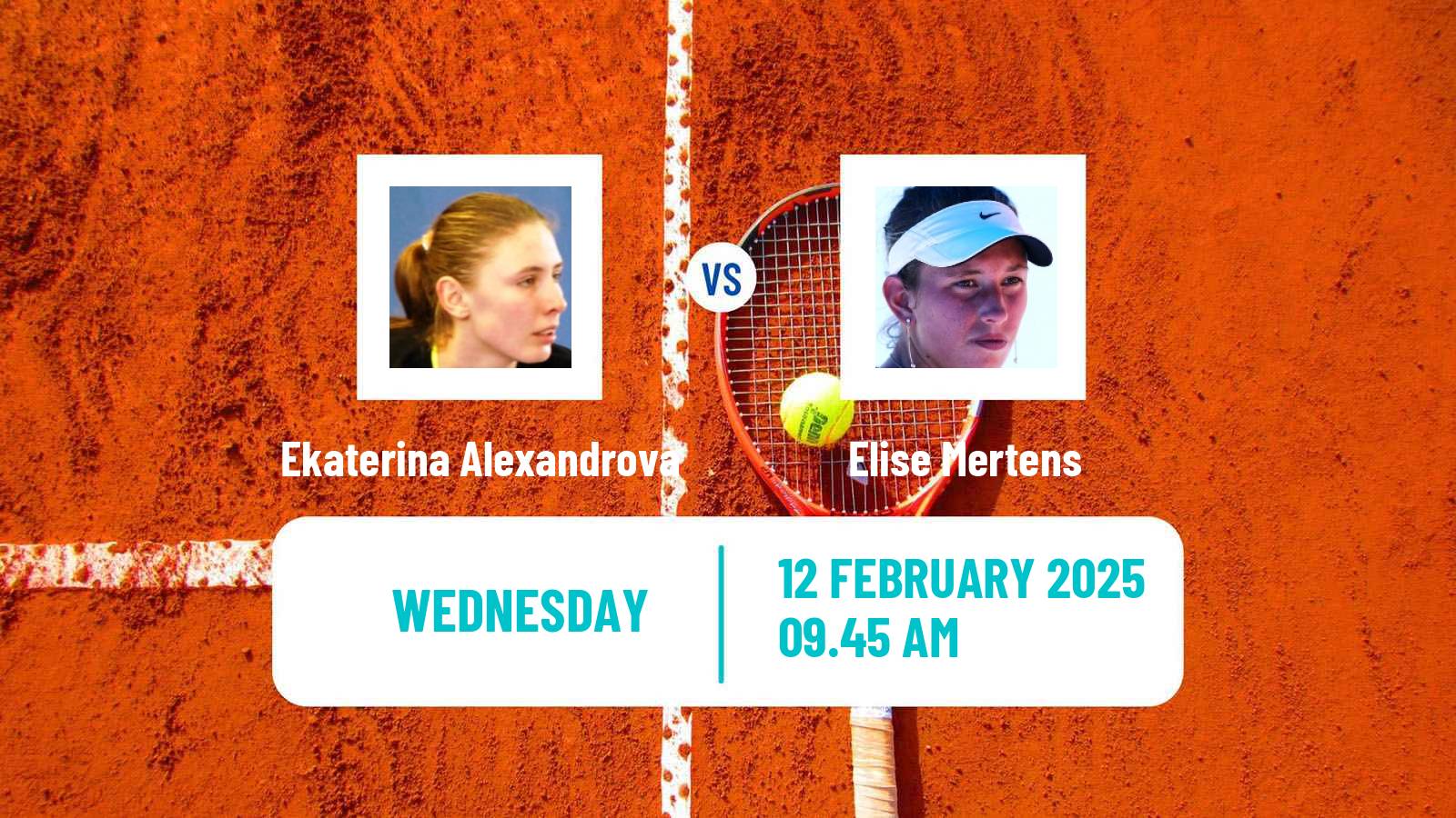 Tennis WTA Doha Ekaterina Alexandrova - Elise Mertens