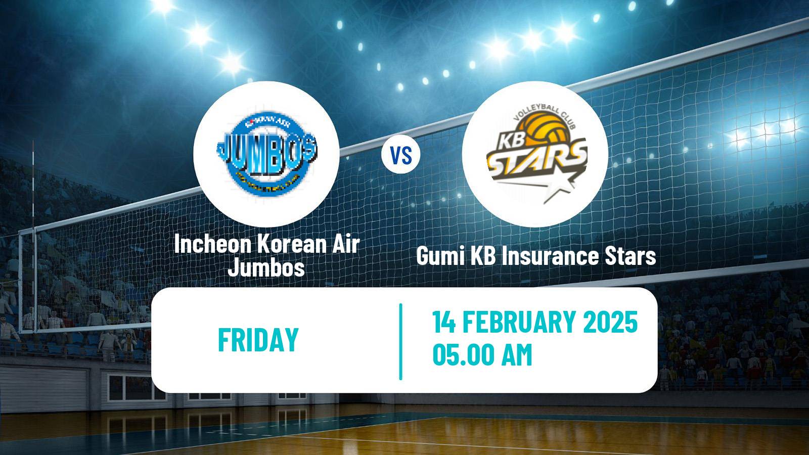 Volleyball South Korean V-League Incheon Korean Air Jumbos - Gumi KB Insurance Stars