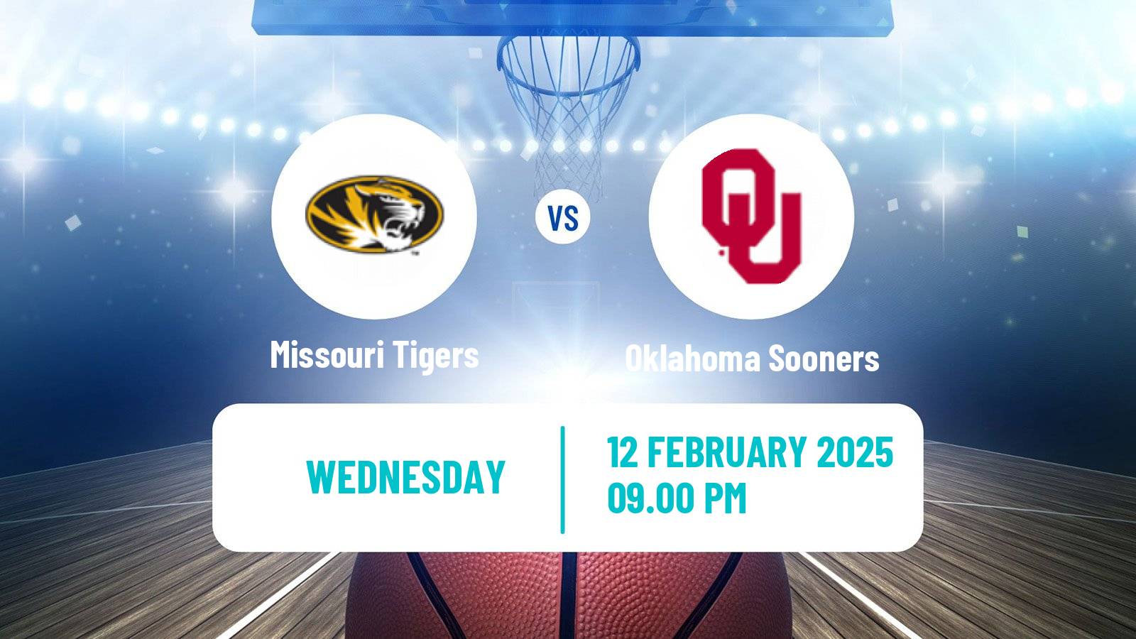 Basketball NCAA College Basketball Missouri Tigers - Oklahoma Sooners