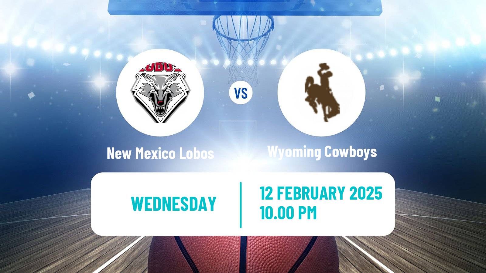 Basketball NCAA College Basketball New Mexico Lobos - Wyoming Cowboys