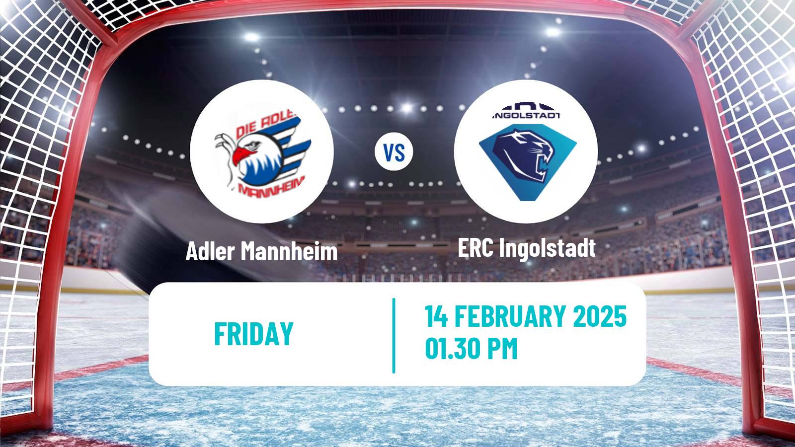 Hockey German Ice Hockey League Adler Mannheim - ERC Ingolstadt